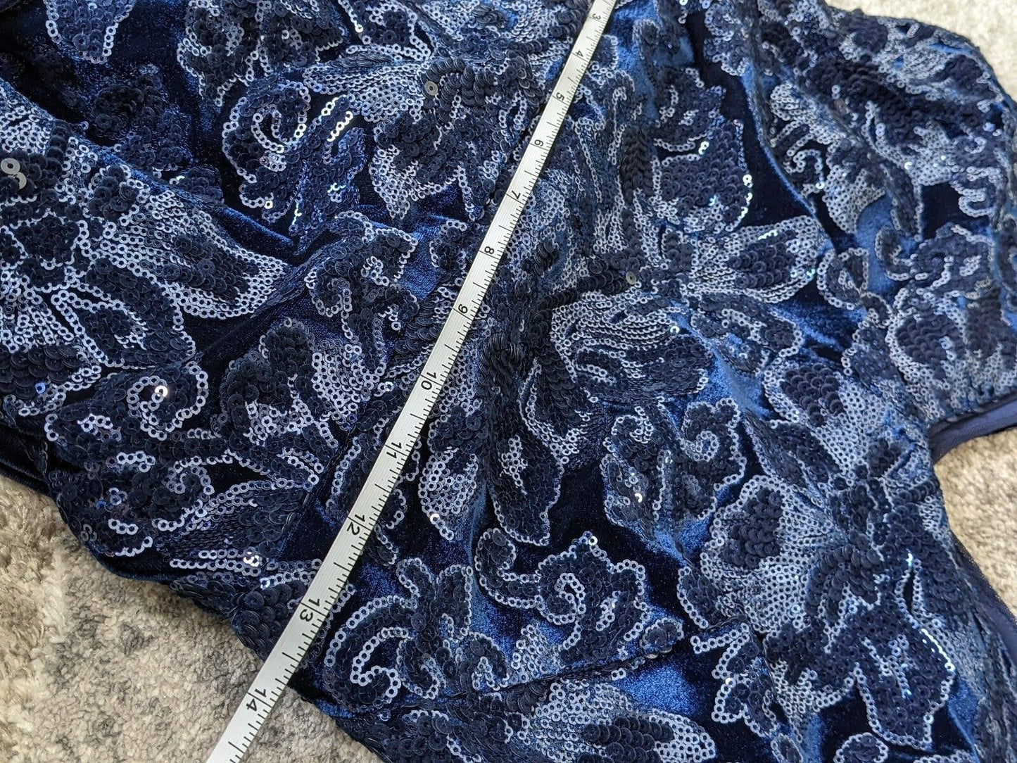 Lauren Ralph Lauren Women's Sequined Velvet Cocktail Dress Size 4 MSRP $265