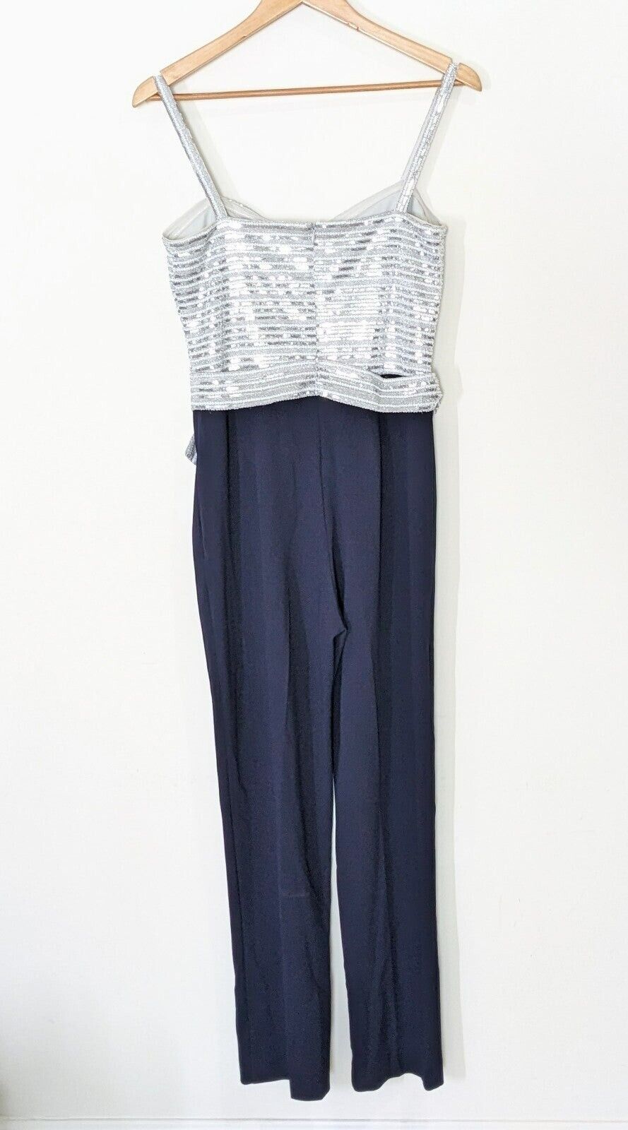 Lauren Ralph Lauren Women's Long Jumpsuit Metallic Sequin Top Size 8 (MSRP $260)