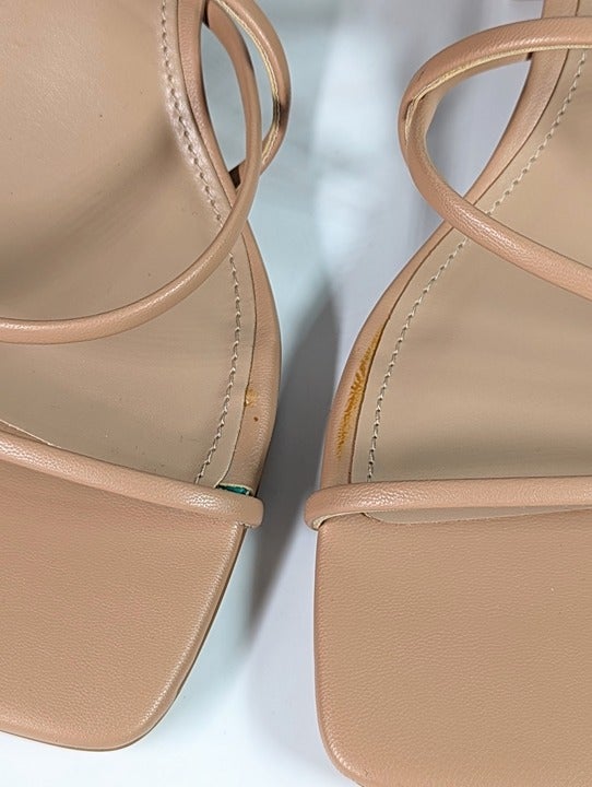 Aqua Women's Raya Beige Strappy High Heel Sandals Size 10 (MSRP $108)
