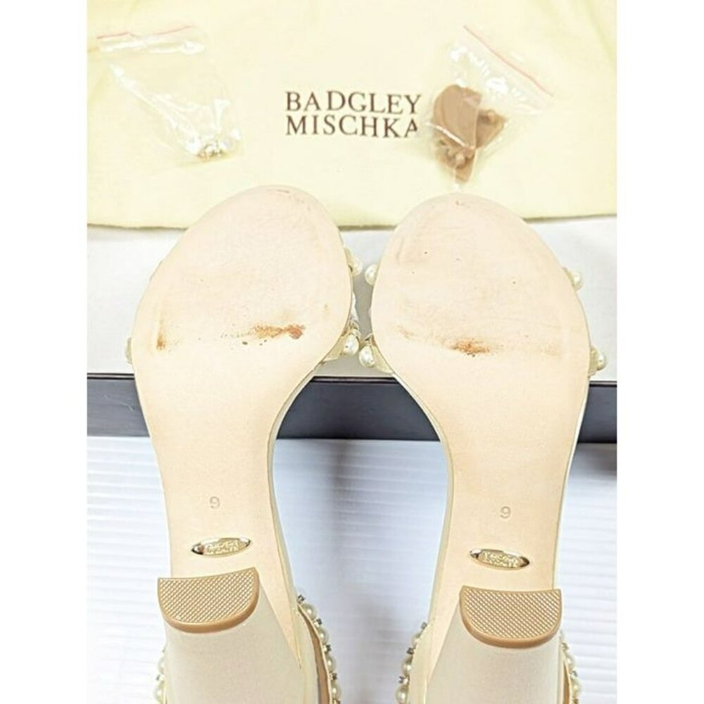 Badgley Mischka Women's Hooper Embellished Satin Heel Sandals Size 6 (MSRP $225)