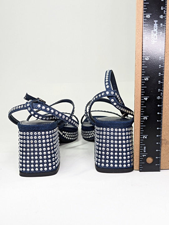 BCBGeneration Lissena-2 Women's Rhinestones Platform Sandals Size 7.5 MSRP $109