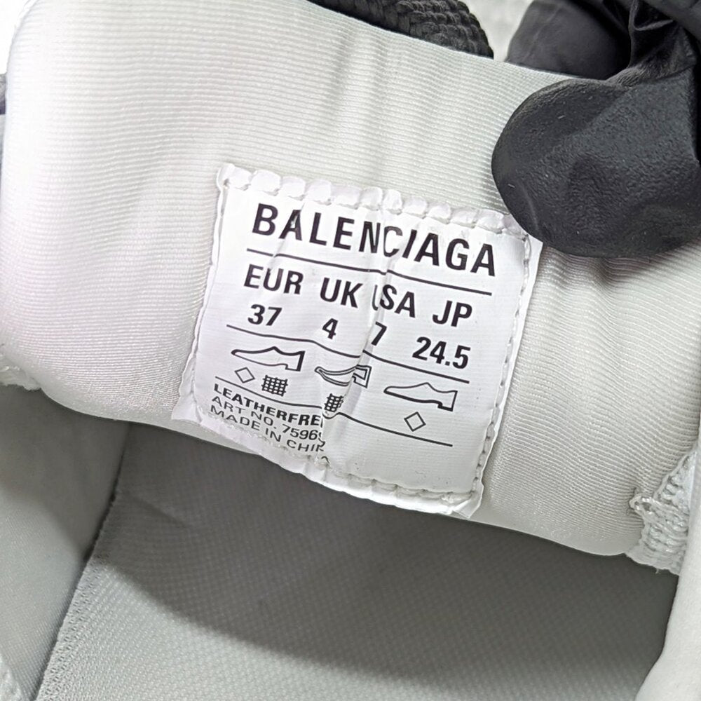 Balenciaga 3XL Distressed Suede & Mesh Sneakers Light Grey Size 37 MSRP $1,130