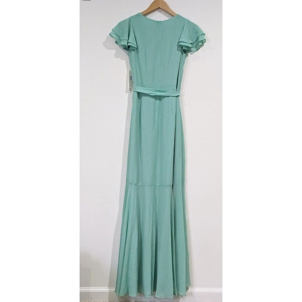 Eliza J Faux-Wrap Ruffled Maxi Dress Size 4 (MSRP $168)
