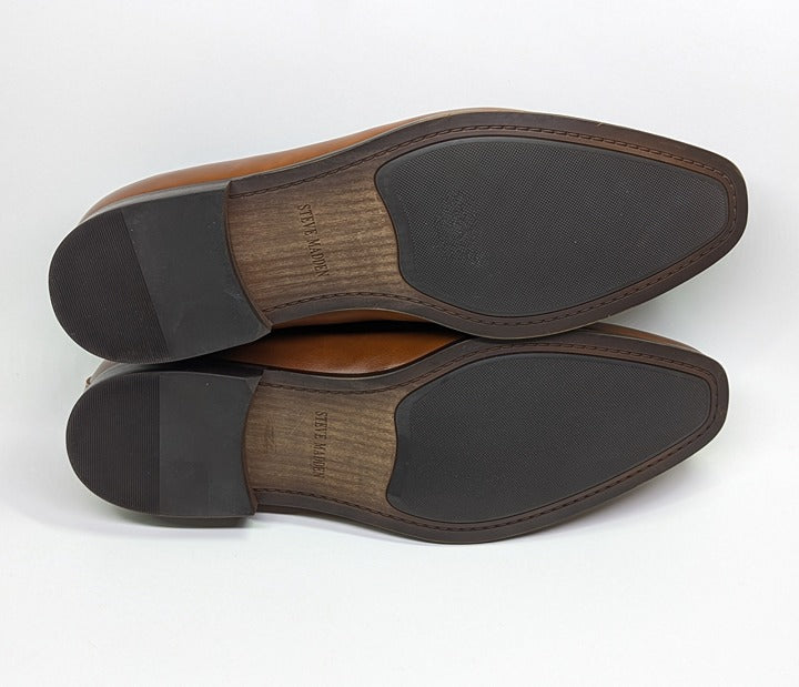 NWOB Steve Madden Shylo Men's Brown Leather Loafer Size 13 (MSRP $80)