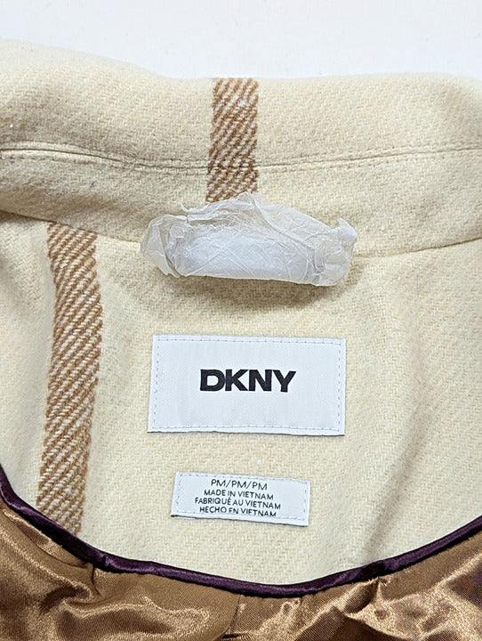 DKNY Women's Petite Belted Notch Collar Coat Size M 8-10 (MSRP $350)