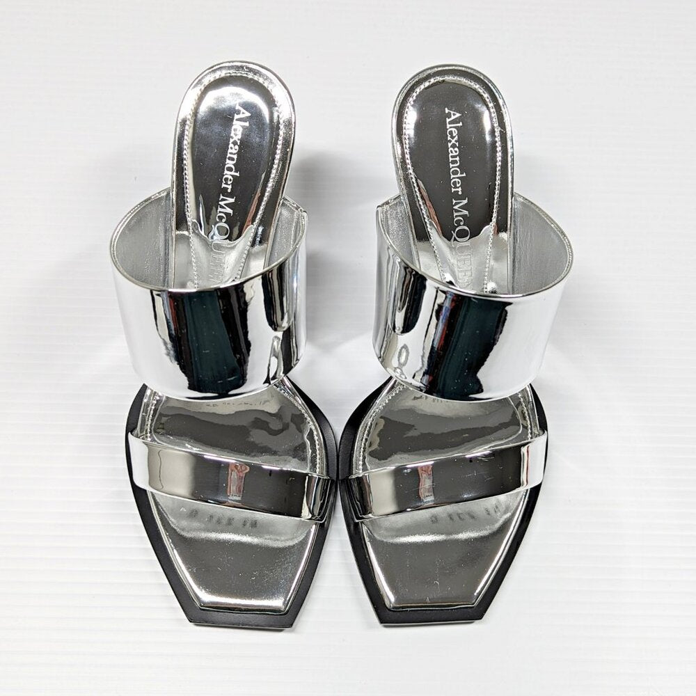 Alexander McQueen Women's Shard Wedge Heel Slide Sandals Size 37 IT (MSRP $1490)
