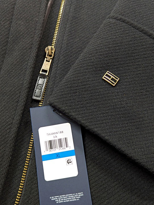 Tommy Hilfiger Women's Black Hooded Toggle Walker Coat Size XL (MSRP $325)