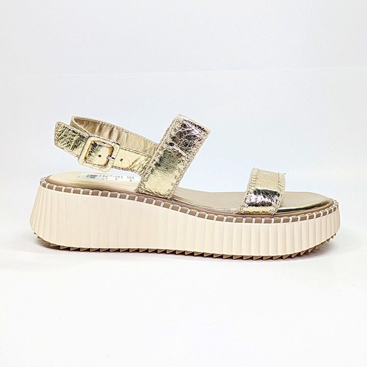 Dolce Vita Daiya Women's Metallic Platinum Platform Sandal Size 10 (MSRP $130)