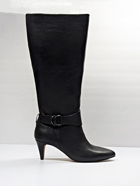 Splendid Women's Fortuna Buckled High Heel Boots Black Size 7.5 (MSRP $240)