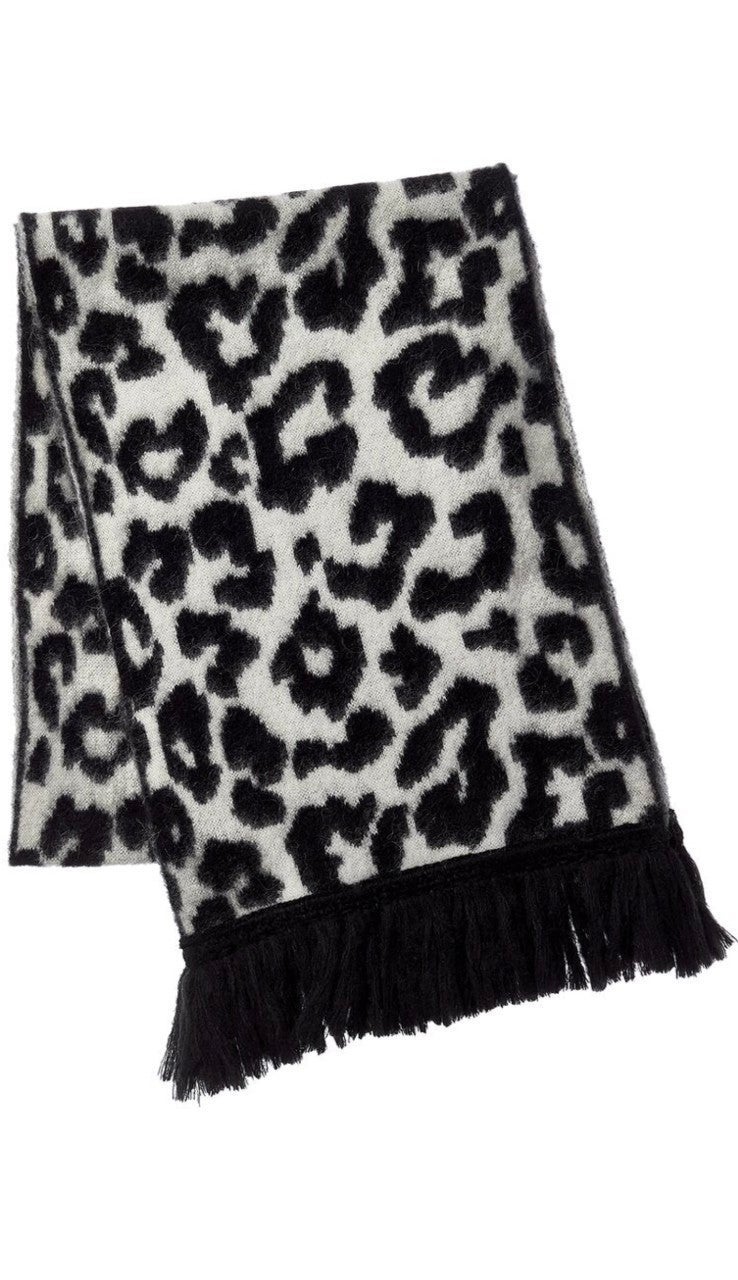 Jocelyn Animal Wool-Blend Blanket Scarf (MSRP $175)