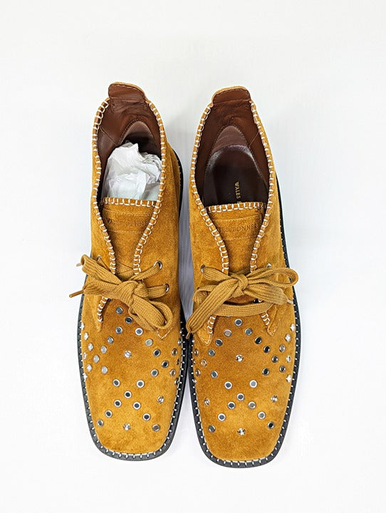 Wales Bonner Men's Studded Calf Suede Desert Studs Boots Size 43 (MSRP $1,050)