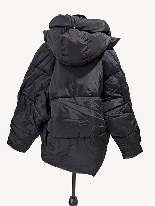 Toast Society Pluto Women's Hood Cold Weather Puffer Jacket Black Size M $239
