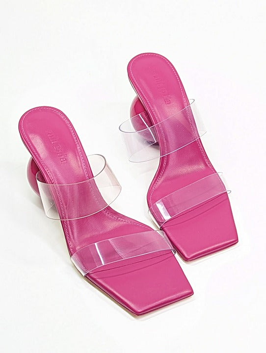 Cult Gaia Women's Nhu Round Heel Square Toe Sandals Bloom Size 37.5 (MSRP $458)