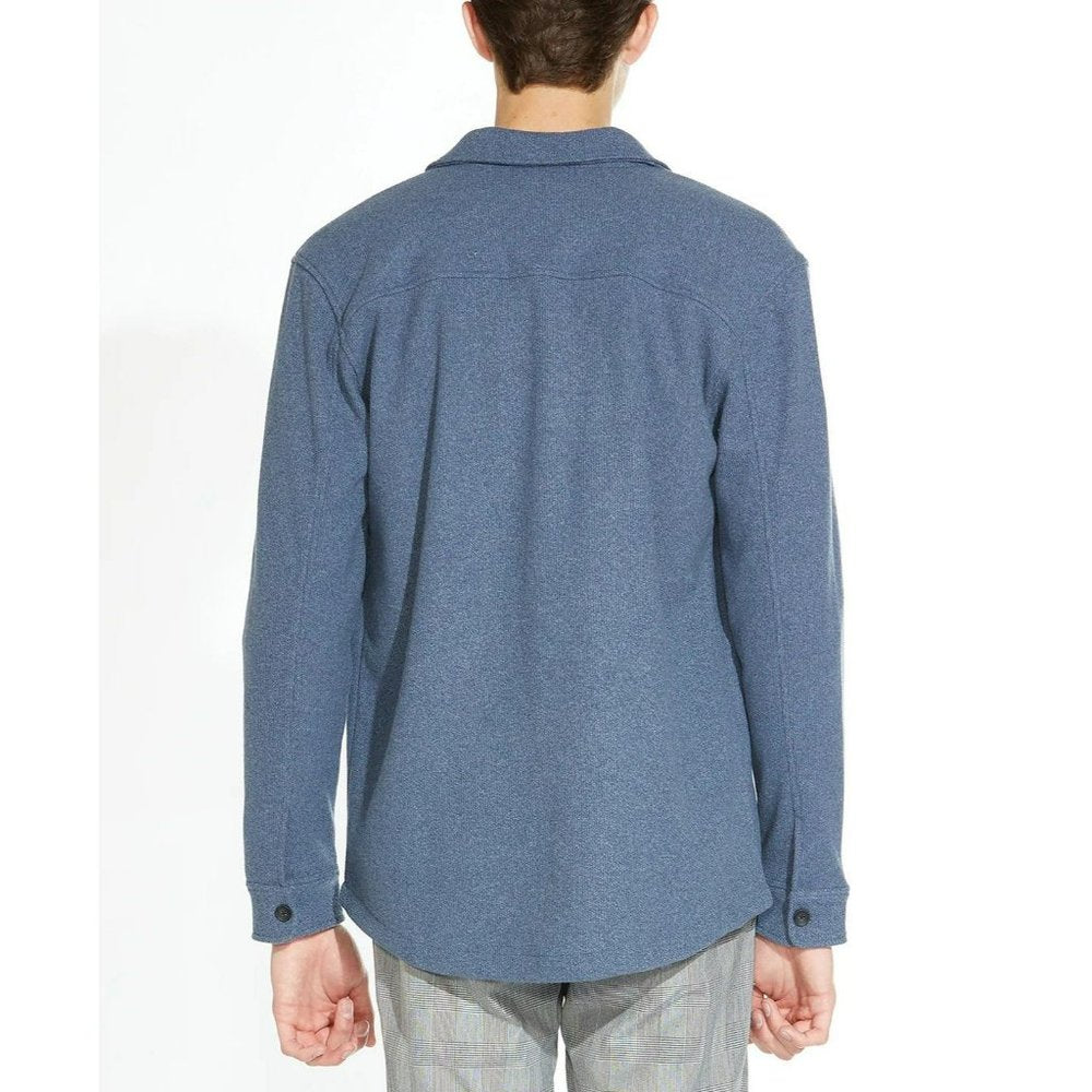 Civil Society Durbin Men's Relaxed Knit Shirt Jacket Blue Size M (MSRP $119)
