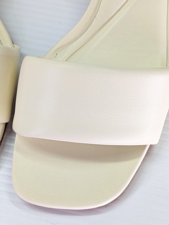 Vince Women's Pepa Ankle Strap Mid Heel Sandals Marble Cream Size 9.5 MSRP $295