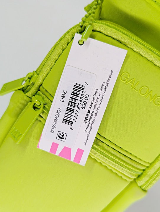 MYTAGALONGS Lime Green Water Bottle Mini Crossbody Bag (MSRP $30)
