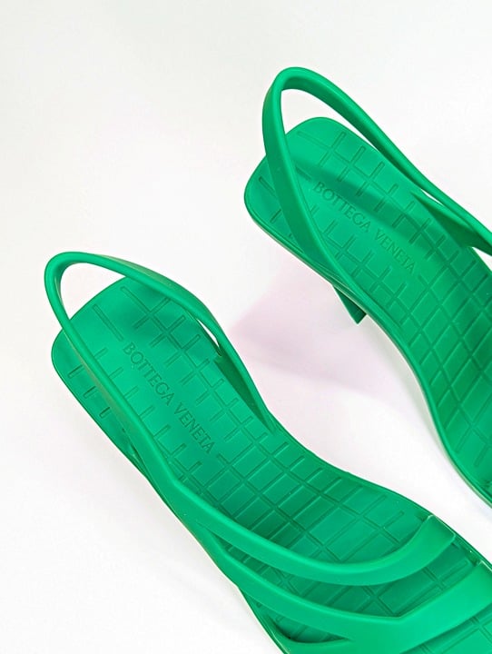 Bottega Veneta Jimbo Women's Slingback Rubber Heeled Sandals Size 38 (MSRP $890)