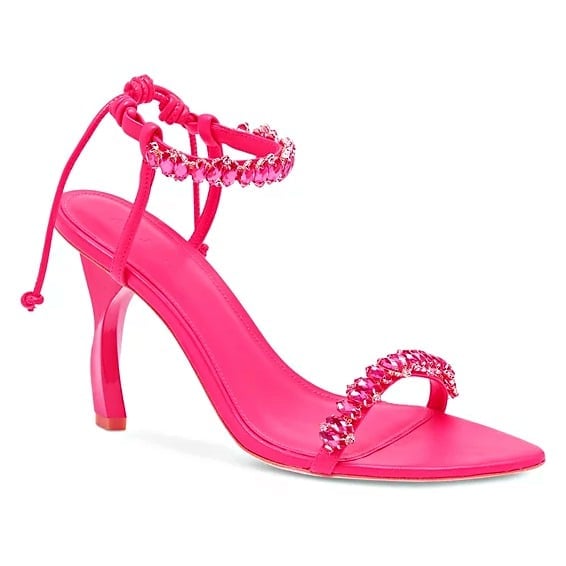 Aje Women's Jewel Sculptural Strappy Heel Fuchsia Pink Size 37 EU (MSRP $325)