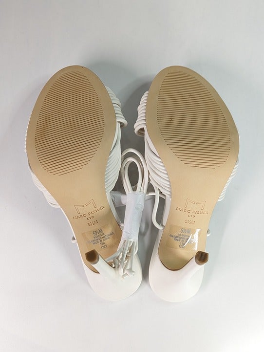Marc Fisher Women's Brista Almond Toe Strap Heel Sandals Size 5.5 (MSRP $150)