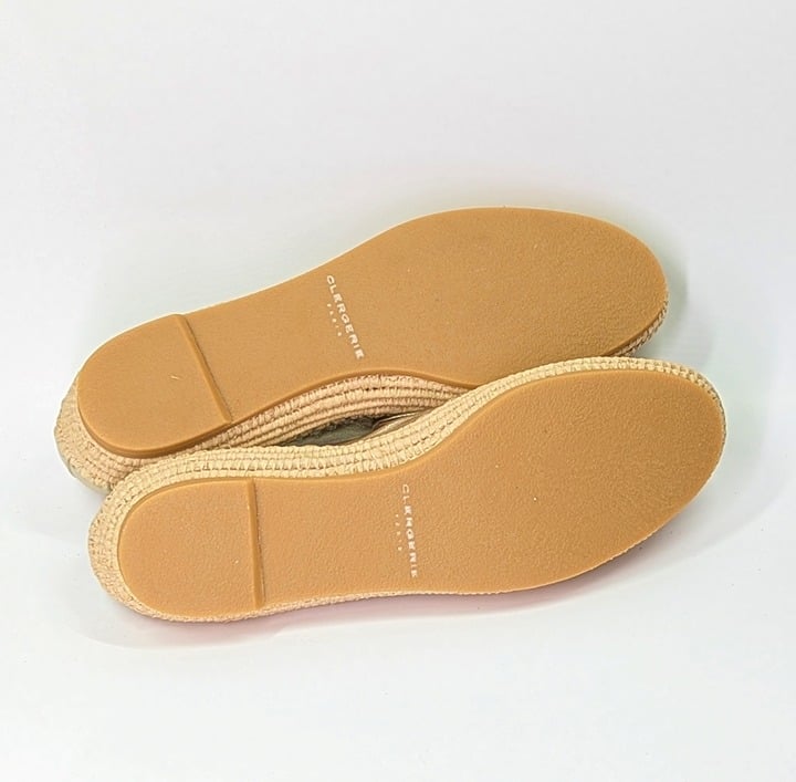 Clergerie Irmis2 Women's Gold Leather Espadrille Flats Size 8 (MSRP $345)
