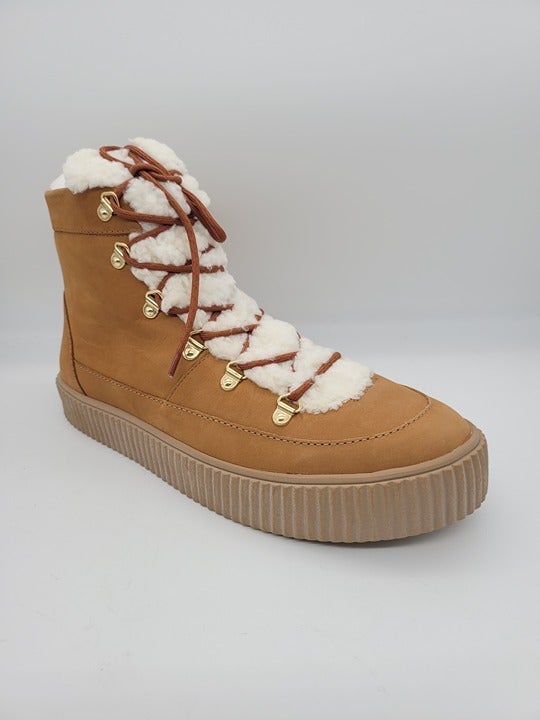 Aqua Shearling Women's Faux Nubuck Cold Weather Fashion Sneakers Size 9 (MSRP $129)