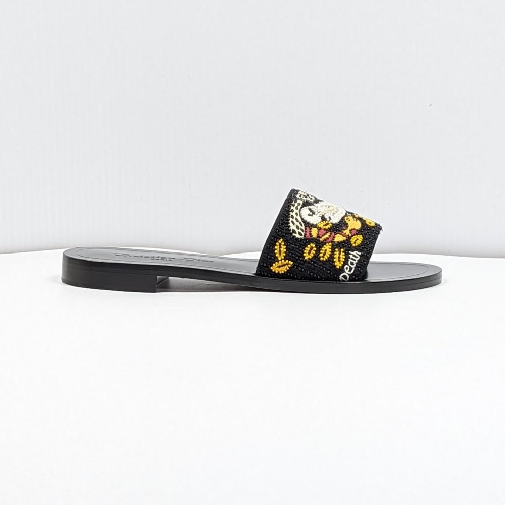 Christian Dior Women's Tarot Slide Death Embellished Sandals Size 36 IT ($1,190)