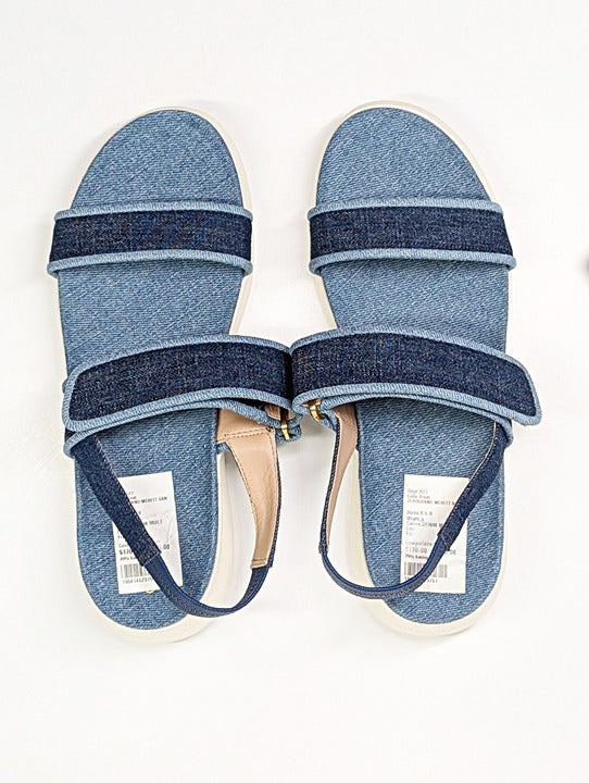 Cole Haan Meritt Women's Zerogrand Denim Platform Sandals Size 8.5 (MSRP $175)