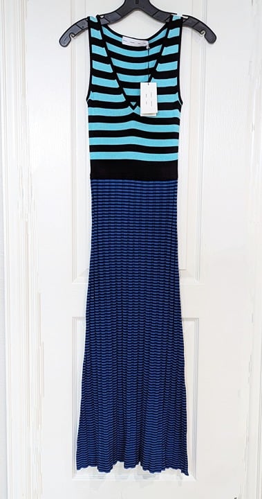 Proenza Schouler White Label Slinky Stripe Tank Midi Dress Size XS (MSRP $550)