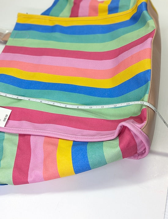 On 34th Cynthiah Extra Large Canvas Shoulder Tote Bag Stripe (MSRP $90)