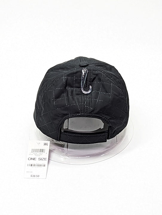 Giani Bernini Unisex Black Quilted Rain Baseball Cap Adjustable (MSRP $38.50)