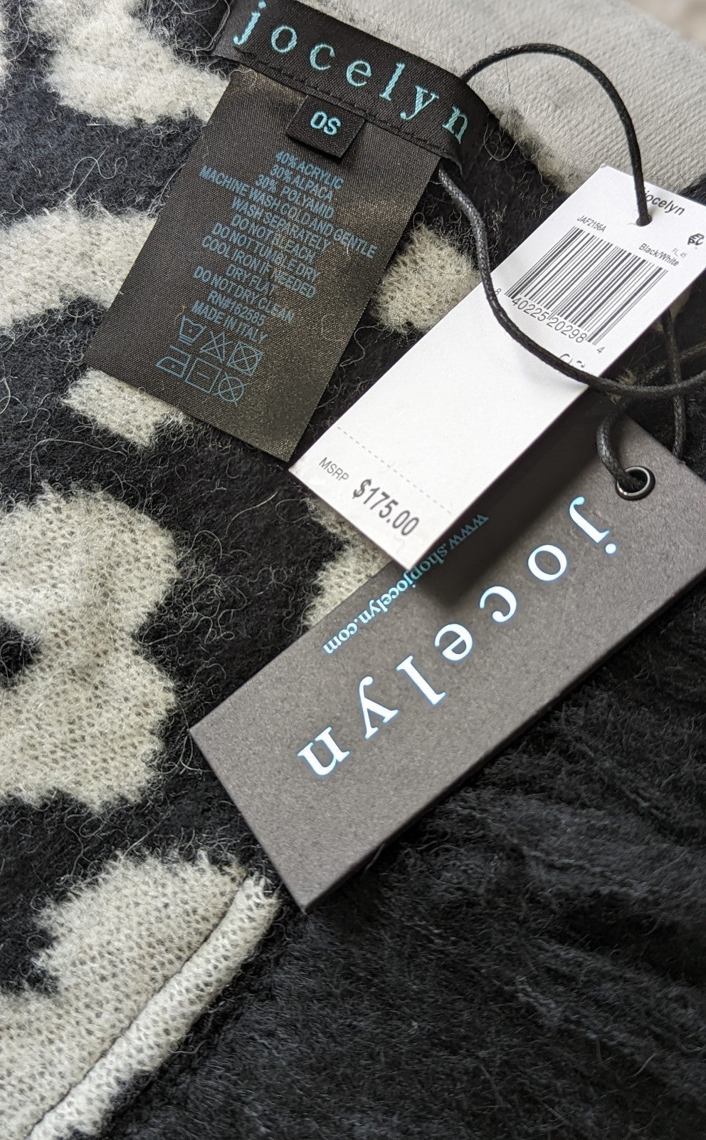 Jocelyn Animal Wool-Blend Blanket Scarf (MSRP $175)