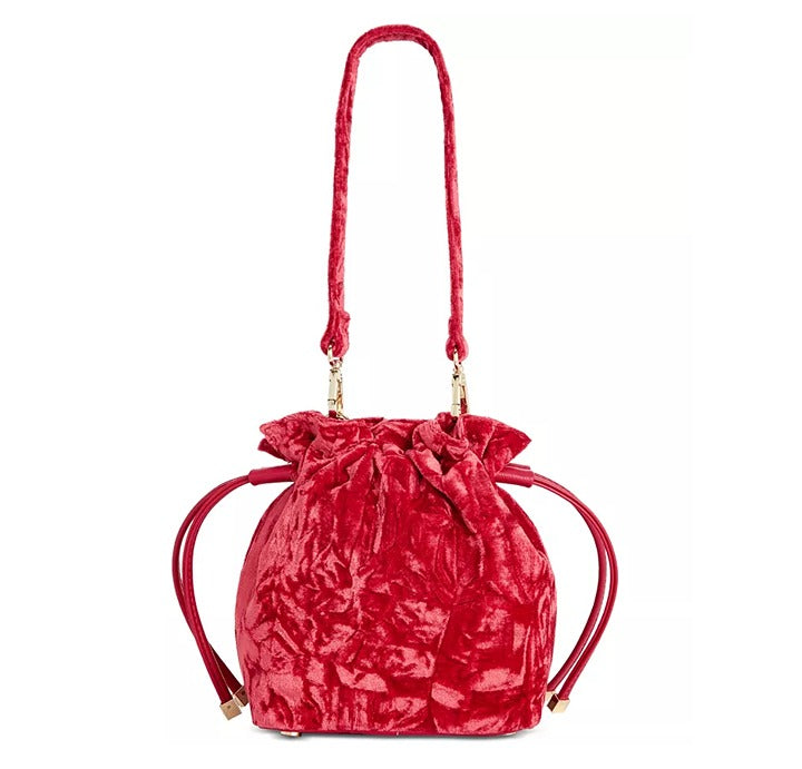 I.N.C. International Concepts Meliss Small Red Velvet Bucket Bag (MSRP $80)