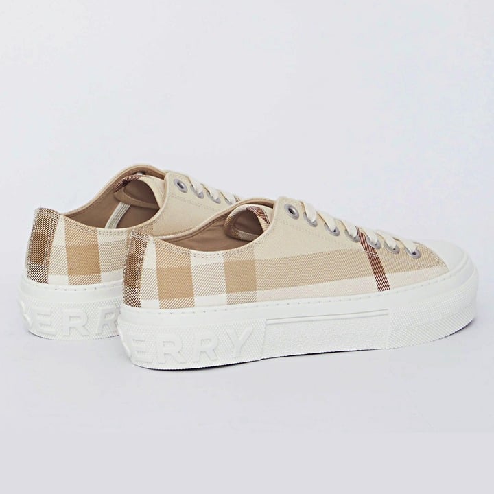 Burberry Women's Jack Checked Low Top Sneakers Size 36 (MSRP $675)