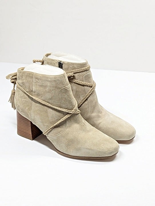 Via Spiga Women's Maddox Wraparound Tassel Heel Booties Size 9.5 (MSRP $275)