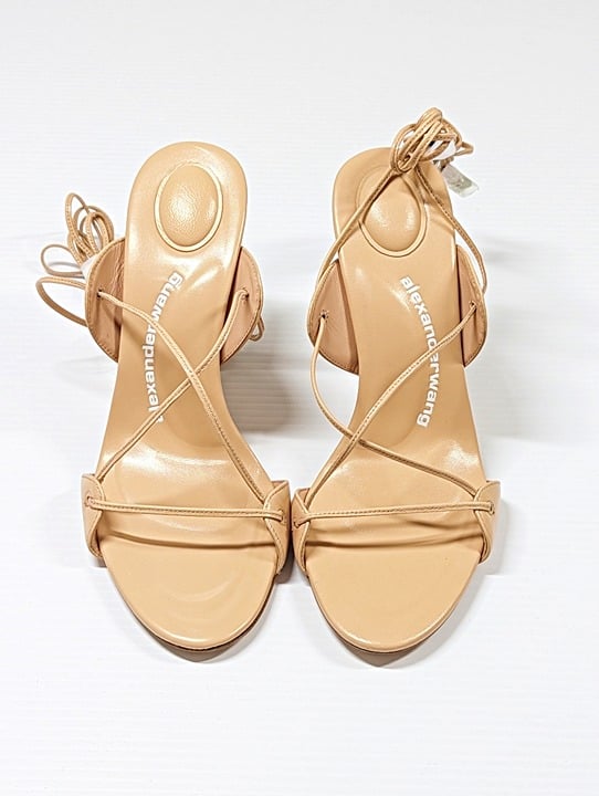 Alexander Wang Women's Lucienne 105 Ankle Tie Heel Sandals Size 36.5 (MSRP $595)