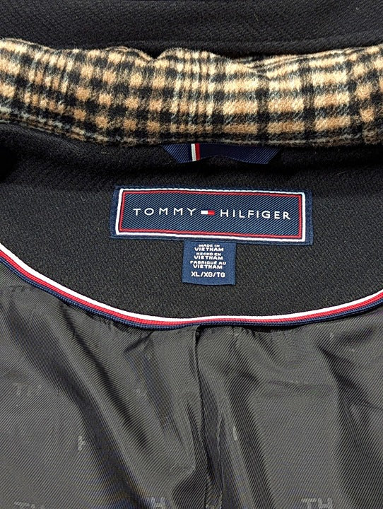 Tommy Hilfiger Women's Black Hooded Toggle Walker Coat Size XL (MSRP $325)