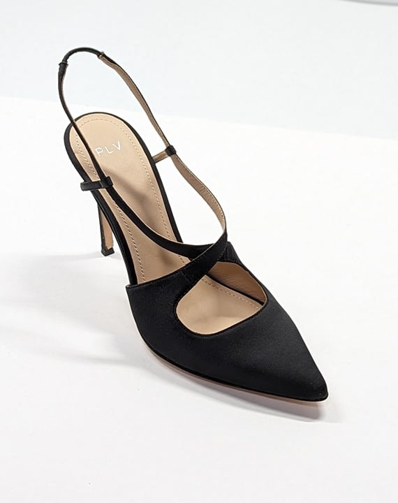Pour La Victoire Women's Cerry Satin Slingback Heel Pumps Size 9.5 M (MSRP $245)