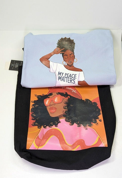 *Pack of 2* Grayson Threads Black Coco Michele Tote (MSRP $30)