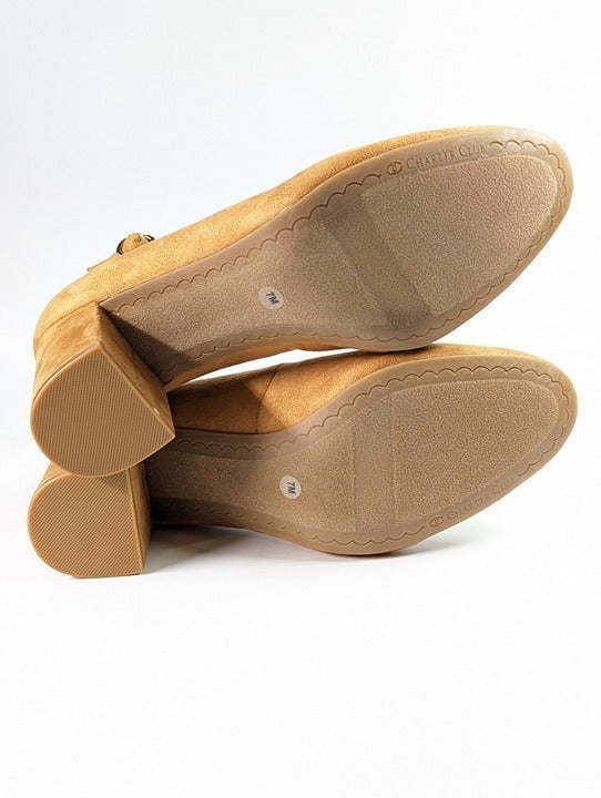Charter Club Francina Dress Pumps Camel Brown Suede Size 7 M (MSRP $80)