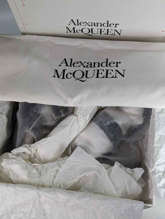 Alexander McQueen Women's Heeled Buckle Black Sandals Size 36.5 (MSRP $1,090)