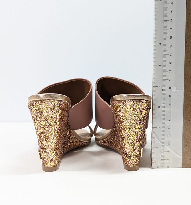 Kurt Geiger London Women's Charing Wedge Sandals Pale Pink Size 36 (MSRP $185)