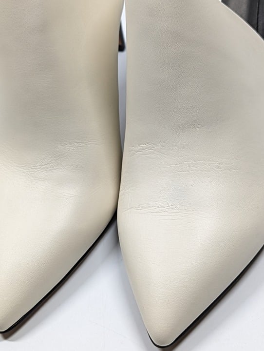 Dolce Vita Women's Camala White Leather High-Heel Mules Size 9.5 (MSRP $150)