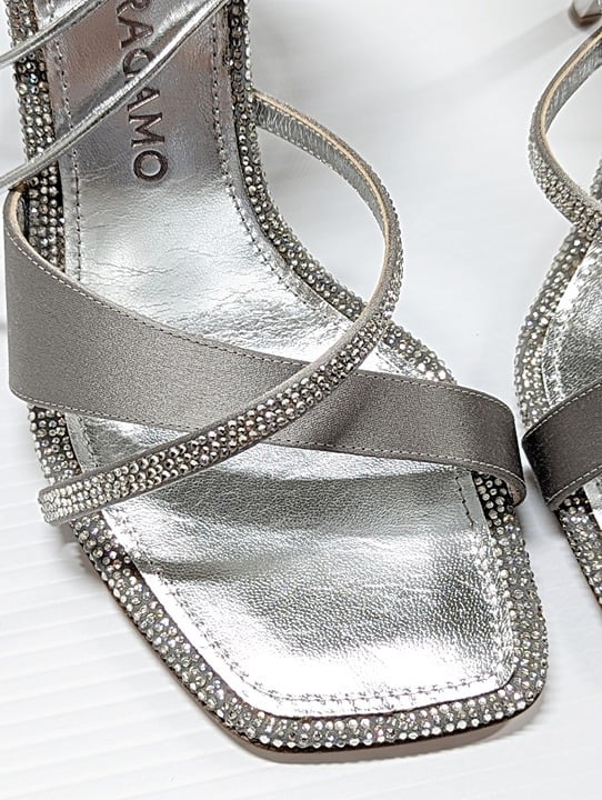 Ferragamo Women's Allegra Embellished High Heel Sandals Size 8 (MSRP $1,450)