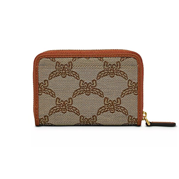 MCM Himmel Zip Around Fabric Logo Wallet (MSRP $310)
