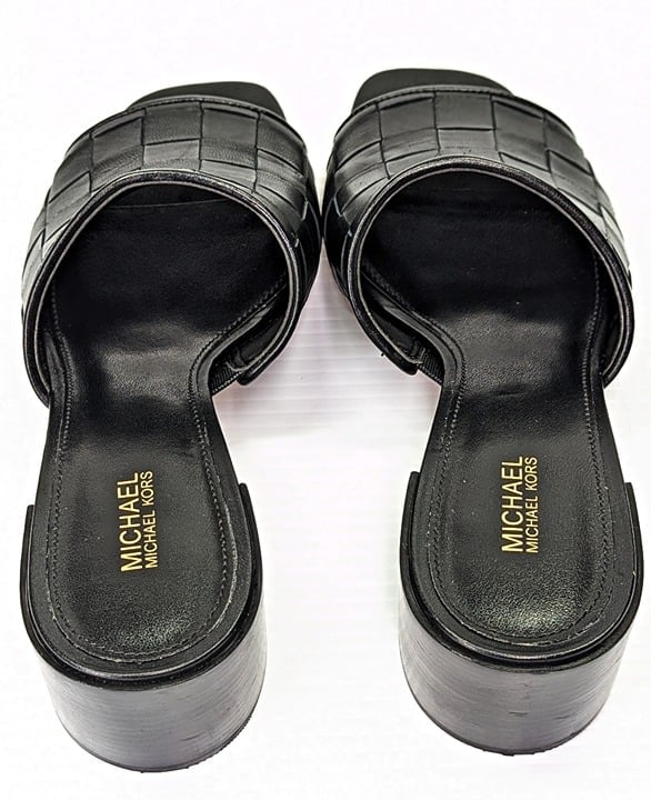 Michael Kors Women's Ingrid Woven Mid-Heel Mule Sandals Size 7 (MSRP $155)