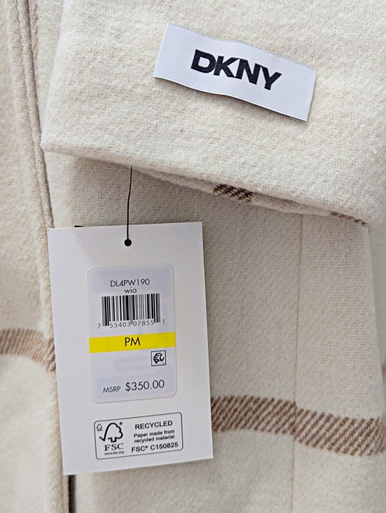 DKNY Women's Petite Belted Notch Collar Coat Size M 8-10 (MSRP $350)