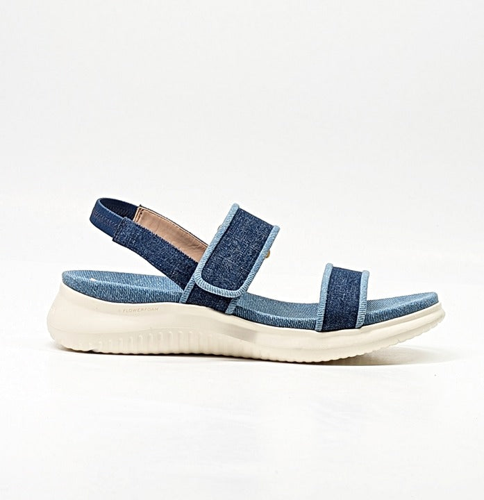 Cole Haan Meritt Women's Zerogrand Denim Platform Sandals Size 8.5 (MSRP $175)