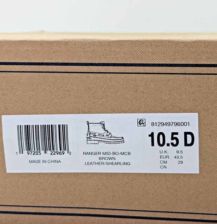 Polo Ralph Lauren Men's Ranger Shearling Lined Leather Boot Size 10.5 MSRP $298