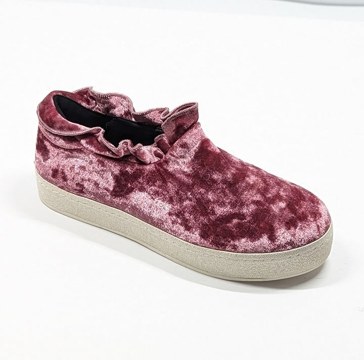 Opening Ceremony Women's Didi Velvet Ruffle Slip-On Sneaker Size 36 (MSRP $225)