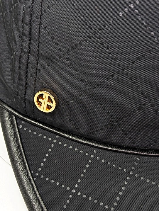 Giani Bernini Unisex Black Quilted Rain Baseball Cap Adjustable (MSRP $38.50)